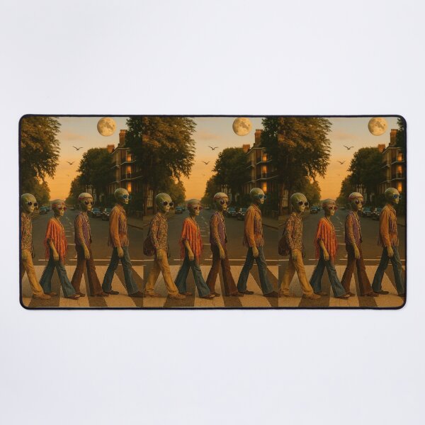 Item preview, Aliens Walking in the footsteps of the Beatles designed and sold by Halifaxartguy.