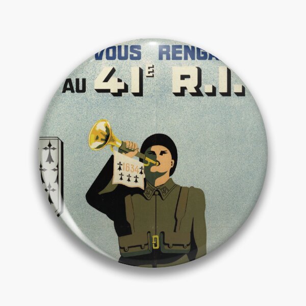 Item preview, Vintage French Military Recruitment Poster | Art Deco Style | Soldier Bugle Call | Join 41st Infantry Regiment designed and sold by artofuniverse.