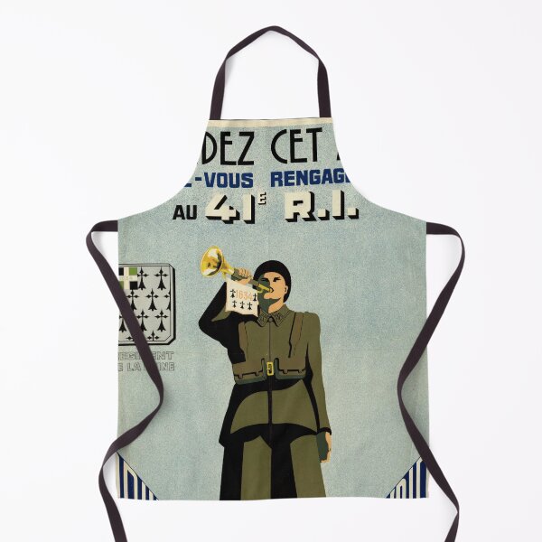Item preview, Vintage French Military Recruitment Poster | Art Deco Style | Soldier Bugle Call | Join 41st Infantry Regiment designed and sold by artofuniverse.