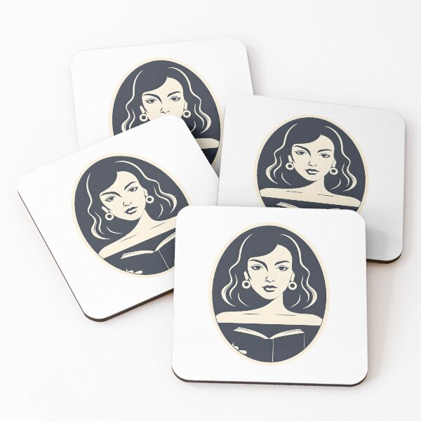 Item preview, Retro Reader Woman Emblem Design designed and sold by CivilOrangeDesigns.