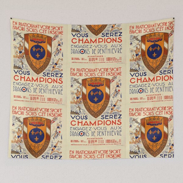 Item preview, Vintage French Recruitment Poster | 8e Dragons Issoire | Dragons de Penthievre | Sports & Military | Mid-20th Century Art designed and sold by artofuniverse.