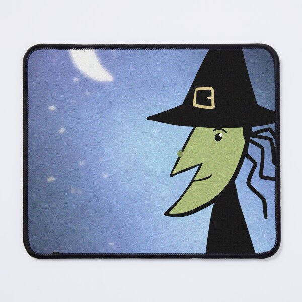 Item preview, Halloween Witch on her broomstick hand drawn art illustration designed and sold by Vintage Designs +.