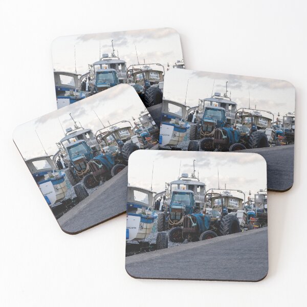 Item preview, Fishing boats and tractors on the beach designed and sold by yackers1.