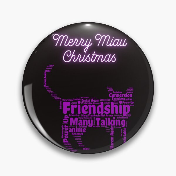 Item preview, Merry Miau Christmas – Anime Cat Word Art designed and sold by KamiVerse.