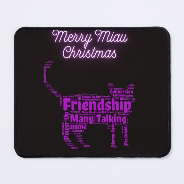 Item preview, Merry Miau Christmas – Anime Cat Word Art designed and sold by KamiVerse.