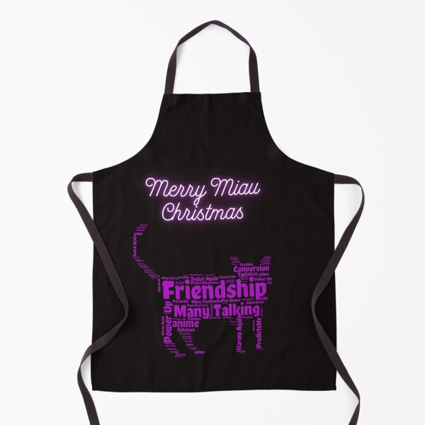 Item preview, Merry Miau Christmas – Anime Cat Word Art designed and sold by KamiVerse.