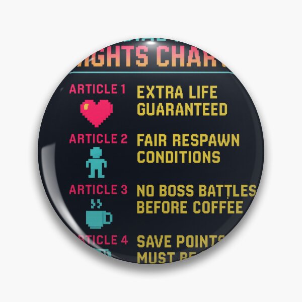 Item preview, Official Player Rights Charter — Neon Pixel Edition designed and sold by Cescocir1992.