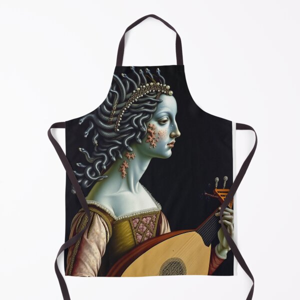 Item preview, Lute Laura the Lady deep one a Creepy Lovecraftian citizen of Innsmouth portrait art designed and sold by Vintage Designs +.