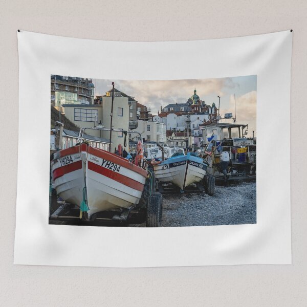 Item preview, Fishing boats on the beach designed and sold by yackers1.
