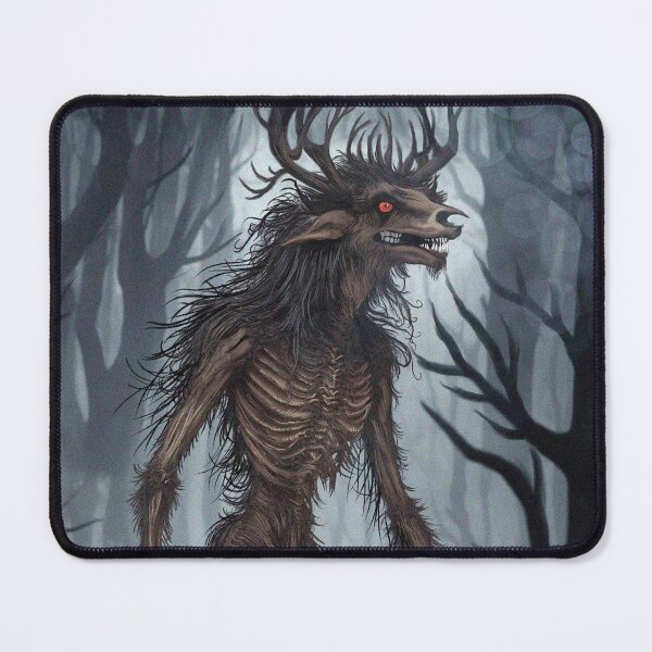 Item preview, Wendigo cryptid forest spirit illustration folklore art designed and sold by Vintage Designs +.