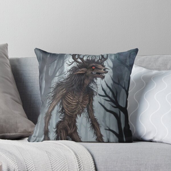 Item preview, Wendigo cryptid forest spirit illustration folklore art designed and sold by Vintage Designs +.