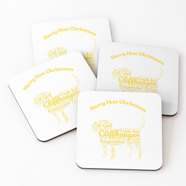 Item preview, Merry Hau Christmas – Anime Dog Word Art designed and sold by KamiVerse.