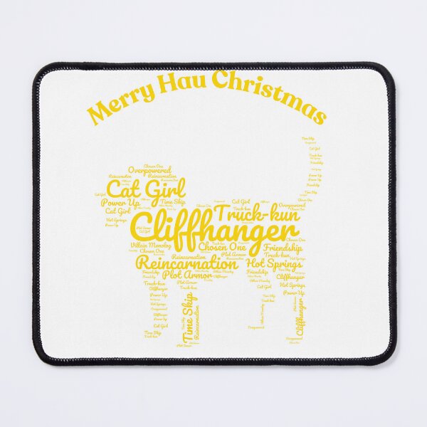 Item preview, Merry Hau Christmas – Anime Dog Word Art designed and sold by KamiVerse.