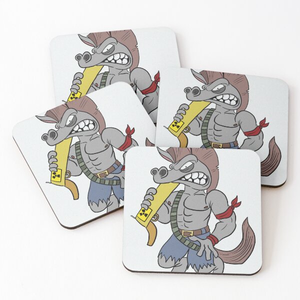 Item preview, Angry war horse carrying a nuke cartoon designed and sold by Vintage Designs +.