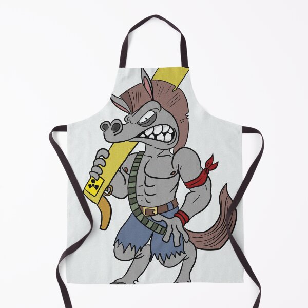 Item preview, Angry war horse carrying a nuke cartoon designed and sold by Vintage Designs +.