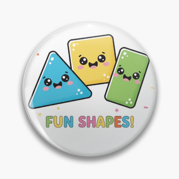 Item preview, FUN SHAPES! - Cute & Kawaii Geometry Friends designed and sold by ToonyTeez.