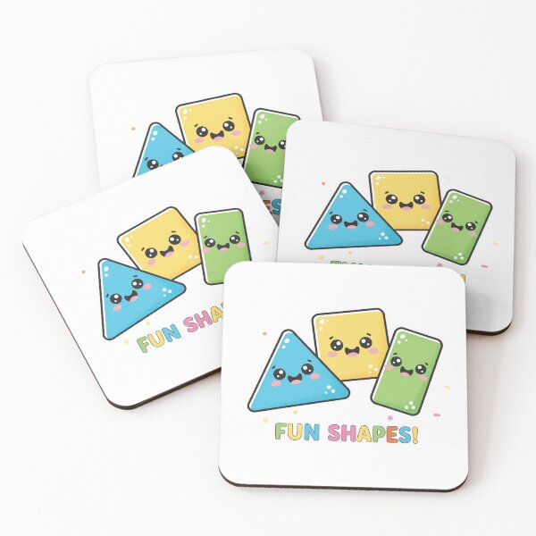 Item preview, FUN SHAPES! - Cute & Kawaii Geometry Friends designed and sold by ToonyTeez.