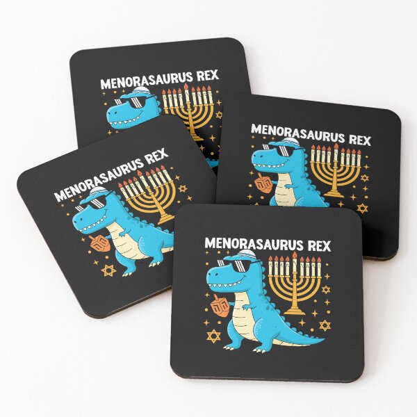Item preview, Menorasaurus Hanukkah Dinosaur  -  Cute Blue T Rex designed and sold by WigOutlet.
