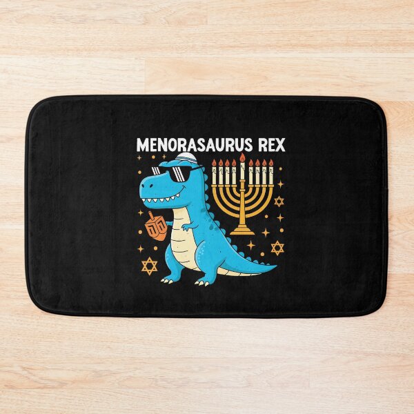 Item preview, Menorasaurus Hanukkah Dinosaur  -  Cute Blue T Rex designed and sold by WigOutlet.