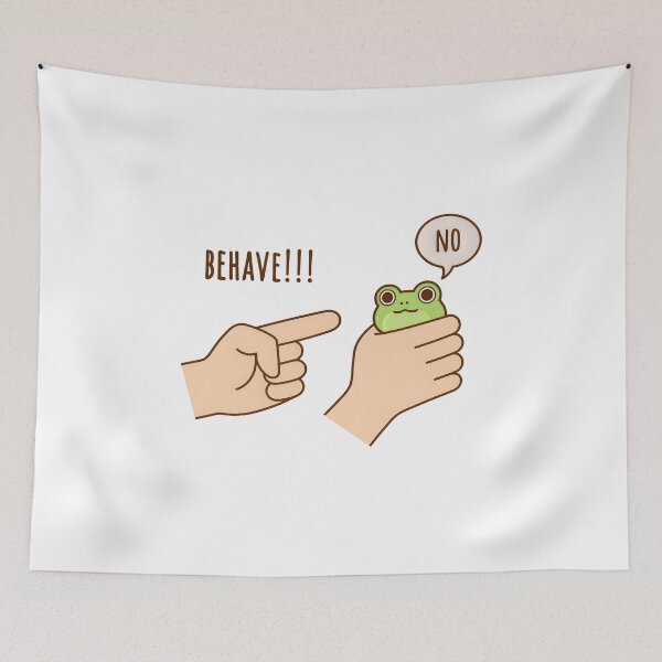 Item preview, Dishonest Frog Funny Frog Meme Behave No Cartoon designed and sold by gear-posters.