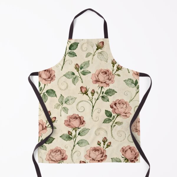 Item preview, Handdrawn Rose style, rose pattern, pink and green hues flowers designed and sold by Cosmopolis.