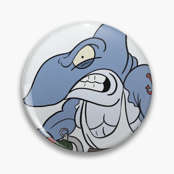 Item preview, War Shark angry military fish boy illustration cartoon designed and sold by Vintage Designs +.