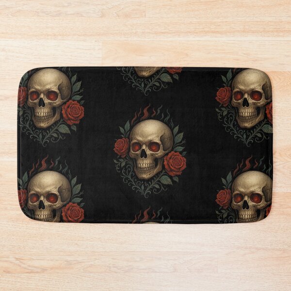 Item preview, Hyper-Realistic Skull with Roses — Tattoo Style designed and sold by LaNadaYFundante.