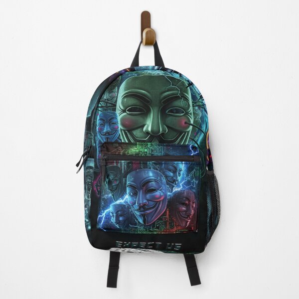 Item preview, Anonymous Backpack | Hacker Style Backpack | Digital Rebellion Design | Laptop backpack designed and sold by HybridThe0ry.