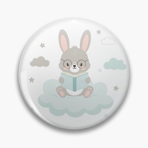 Item preview, Cute bunny on the cloud in pastel colors  designed and sold by NadiiArt.