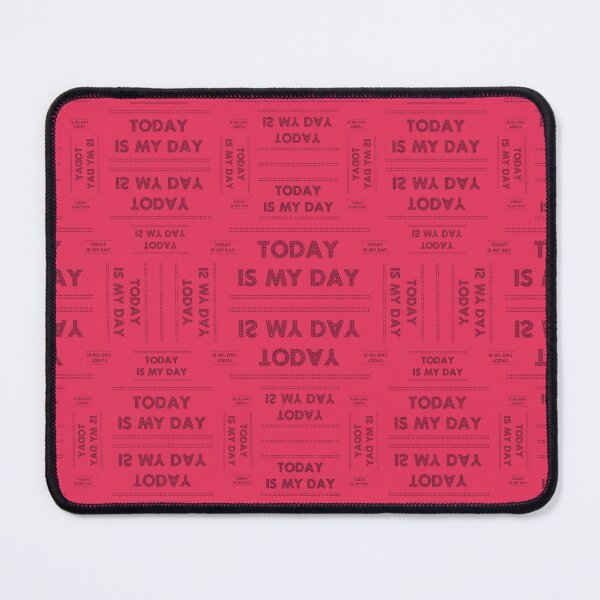 Item preview, Pattern with the inscription "Today is my day" on a background of red mehndi color designed and sold by Cherevan.