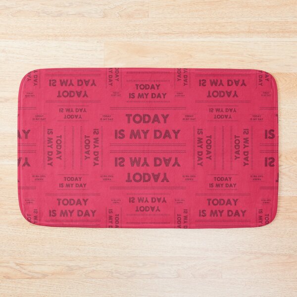 Item preview, Pattern with the inscription "Today is my day" on a background of red mehndi color designed and sold by Cherevan.