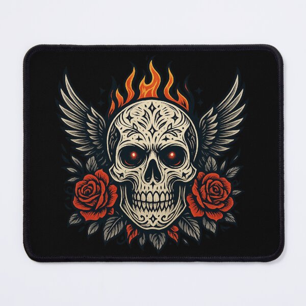 Item preview, Gothic Floral Skull — High Contrast designed and sold by LaNadaYFundante.