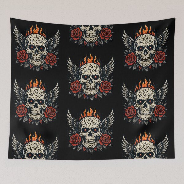Item preview, Gothic Floral Skull — High Contrast designed and sold by LaNadaYFundante.