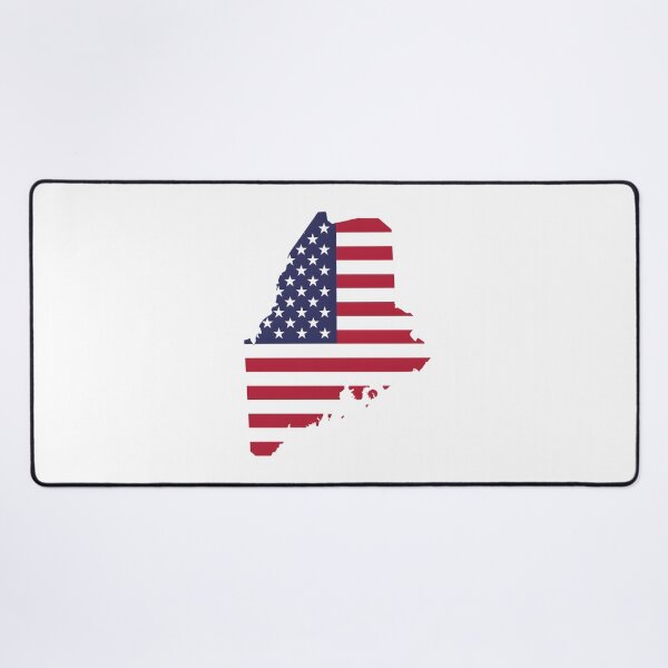 Item preview, Maine USA Flag Silhouette – Stars and Stripes State Outline designed and sold by Paper Drip.