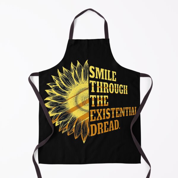 Item preview, Smile Through the Existential Dread – Dark Humor Sunflower Design designed and sold by Mandy-Sue.