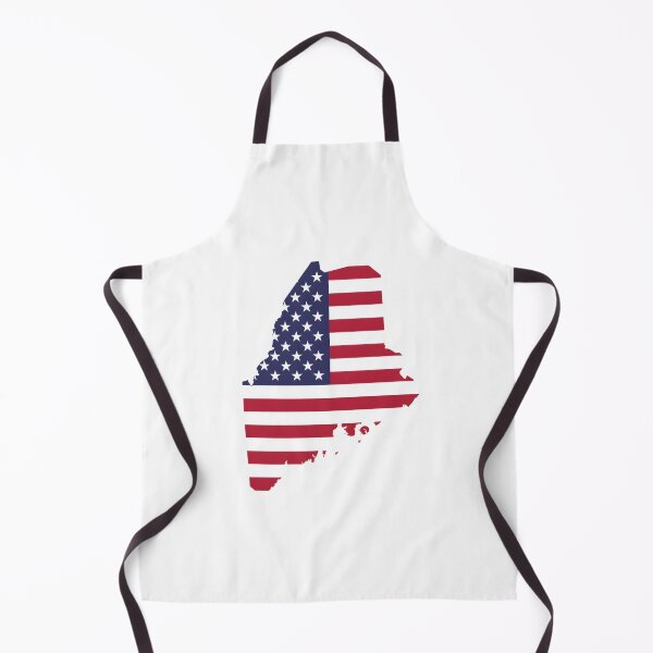 Item preview, Maine USA Flag Silhouette – Stars and Stripes State Outline designed and sold by Paper Drip.