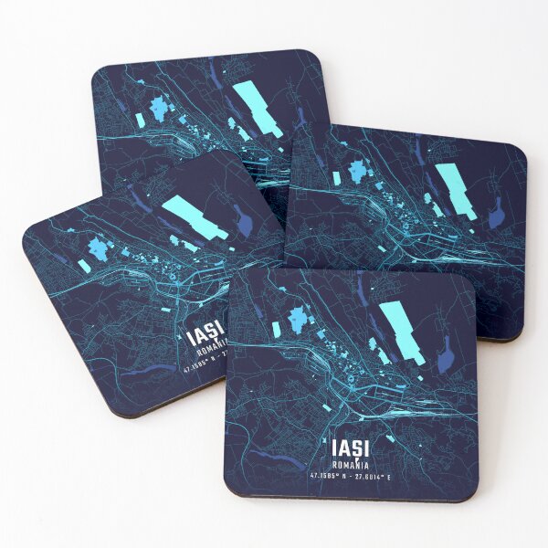 Item preview, Iași Midnight City Map designed and sold by HomeLivingCo.