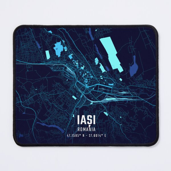 Item preview, Iași Midnight City Map designed and sold by HomeLivingCo.
