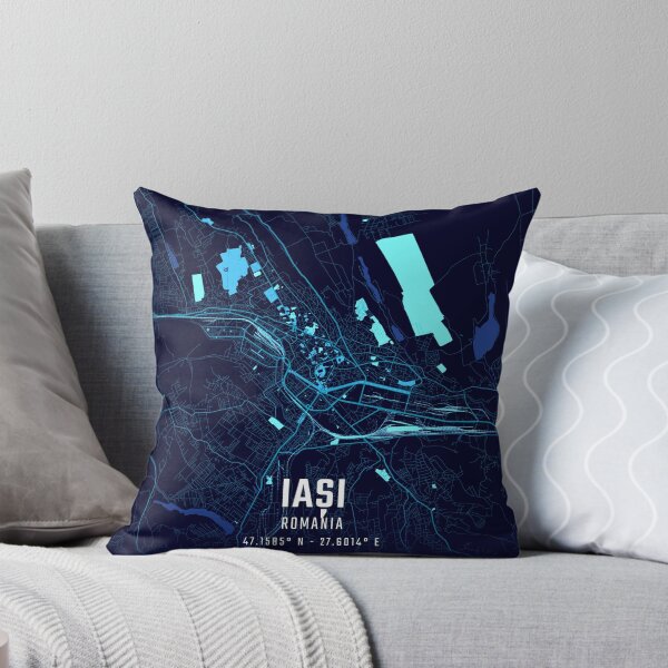 Item preview, Iași Midnight City Map designed and sold by HomeLivingCo.