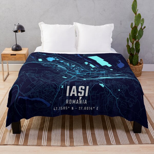 Item preview, Iași Midnight City Map designed and sold by HomeLivingCo.