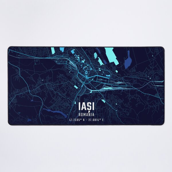 Item preview, Iași Midnight City Map designed and sold by HomeLivingCo.