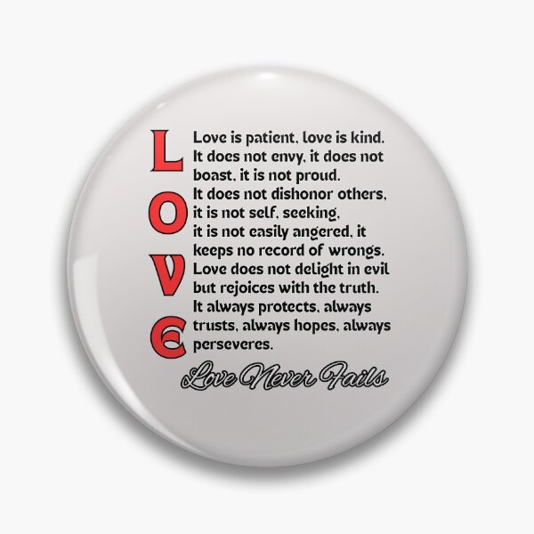 Item preview, Love Never Fails – 1 Corinthians 13 | Faith & Inspiration designed and sold by Angie's Empire Designs.