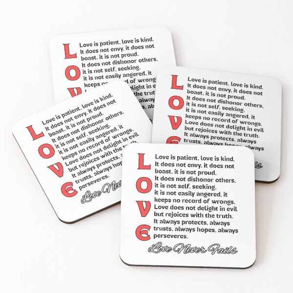 Item preview, Love Never Fails – 1 Corinthians 13 | Faith & Inspiration designed and sold by Angie's Empire Designs.