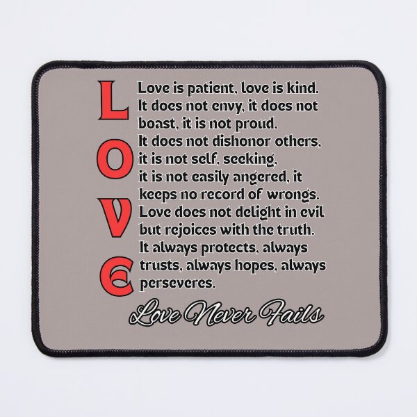 Item preview, Love Never Fails – 1 Corinthians 13 | Faith & Inspiration designed and sold by Angie's Empire Designs.