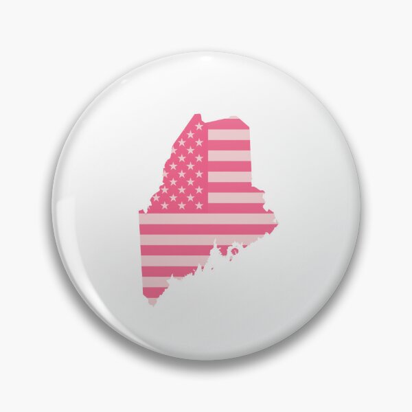 Item preview, Maine State Pop Pink Stars & Stripes – Trendy Pink designed and sold by Paper Drip.