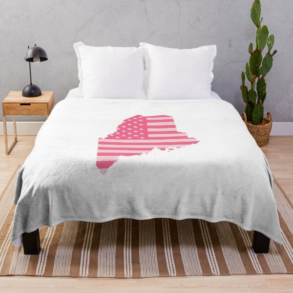 Item preview, Maine State Pop Pink Stars & Stripes – Trendy Pink designed and sold by Paper Drip.