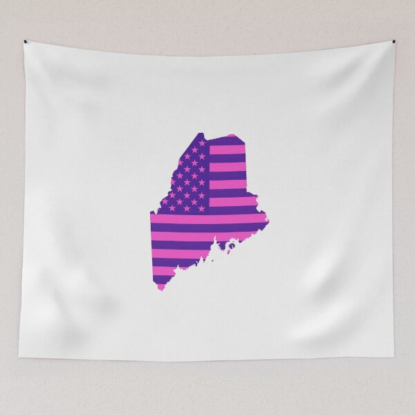Item preview, Maine Pop Pink State Flag – Modern Fun Colors designed and sold by Paper Drip.