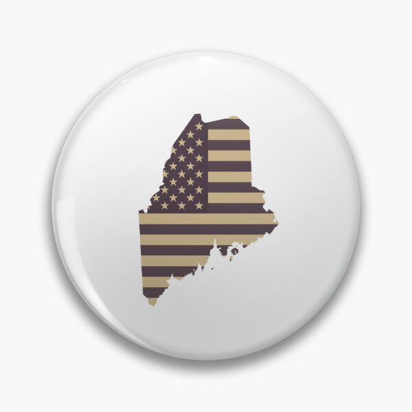 Item preview, Maine State Vintage Stars & Stripes – Brown and Gold designed and sold by Paper Drip.