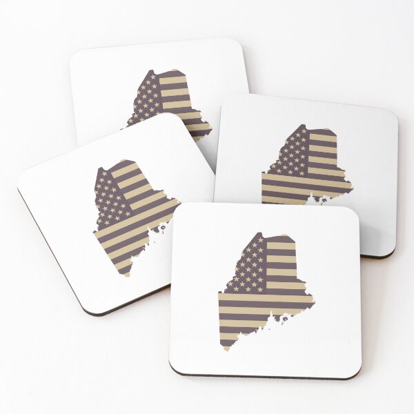 Item preview, Maine State Vintage Stars & Stripes – Brown and Gold designed and sold by Paper Drip.