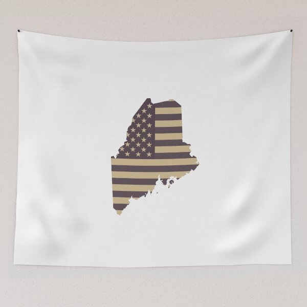 Item preview, Maine State Vintage Stars & Stripes – Brown and Gold designed and sold by Paper Drip.